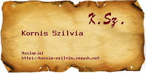 Kornis Szilvia névjegykártya